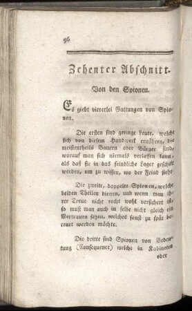 Zehenter Abschnitt. Von den Spionen.