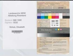 Entnazifizierung Elisabeth Schulz, geb. 20.12.1893 (Postsekretaerin)