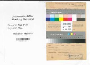 Entnazifizierung Heinrich Wagener , geb. 25.07.1908 (Landgerichtsrat)