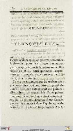 Oeuvre de François Rosa