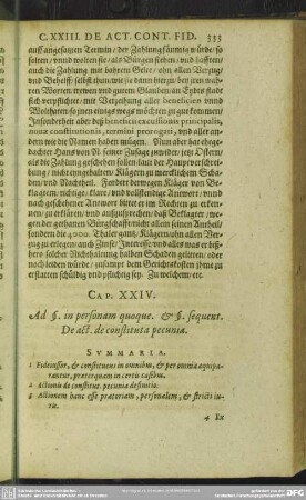 Cap. XXIV. Ad §. in personam quoque. & §. sequent. De act. de constituta pecunia