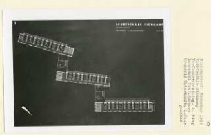 Sportschule Eichkamp, Berlin-Westend (Diplomarbeit bei Kurt Dübbers): Unterkünfte, Grundriss 1. Obergeschoss 1:200