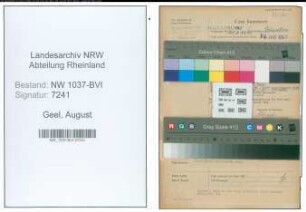 Entnazifizierung August Van Geel , geb. 16.04.1897 (Lehrer)