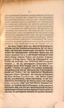 Ueber exanthematischen Typhus