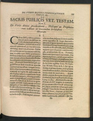 Caput III. De Sacris Publicis Vet. Testam.