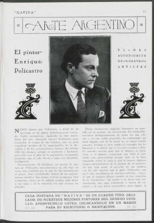 Arte argentino - El pintor Enrique Policastro : El mas autodidacta de nuetsros artistas