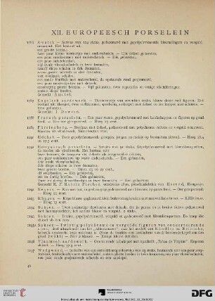 XII. Europeesch porselein (Nr. 1186-1212)