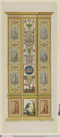 [Loggie di Rafaele nel Vaticano, Parte terza, Taf. 5: Äußerer Pilaster Loggia VIII (Faun und Faunweib, die einander schaukeln)]