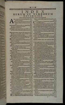 Index Rerum Et Verborum Notabilium.
