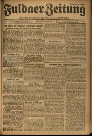 Ausgabe vom Freitag, den 11. Januar 1924.