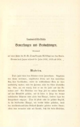 Landwirthschaftliche Bemerkungen und Beobachtungen.
