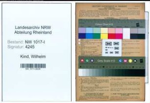 Entnazifizierung Wilhelm Kind , geb. 17.05.1895 ()