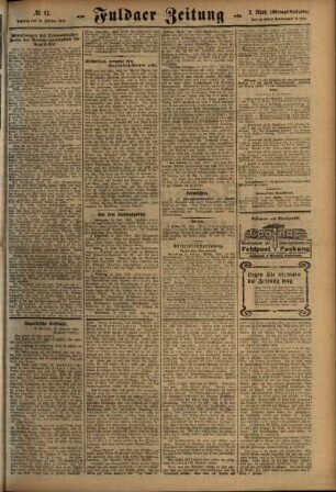 Dritte Ausgabe vom Samstag, den 20. Februar 1915.