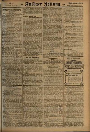 Dritte Ausgabe vom Samstag, den 20. Februar 1915.