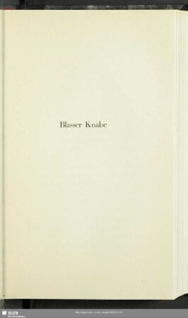Blasser Knabe