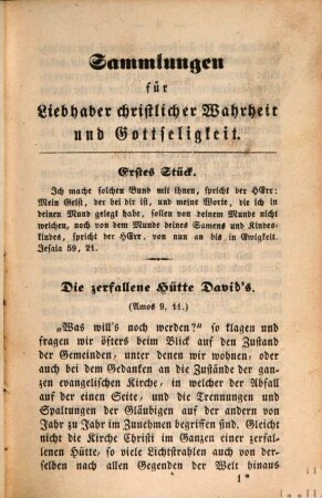 Sammlungen für Liebhaber christlicher Wahrheit und Gottseligkeit. 1859, 1859