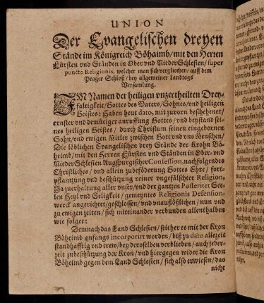22v-26v, Union Der Evangelischen dreyen Stände...