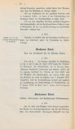 Siebenter Titel. Schluß-, Uebergangs- und Ausführungs-Bestimmungen