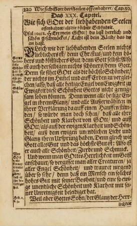Cap. XXX. Wie sich Gott der liebhabenden Seelen offenbahret, ...