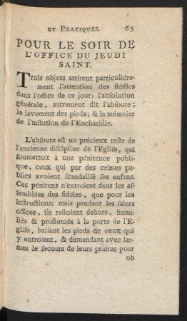 Pour Le Soir De L'Office Du Jeudi Saint