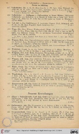 Neueste Erwerbungen (Nr. 478 - 490)