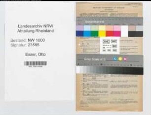 Entnazifizierung Otto Esser, geb. 27.03.1904 (Baecker)