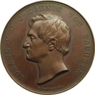 König Johann - Preismedaille der Ausstellung der deutschen Ackerbau-Gesellschaft zu Dresden