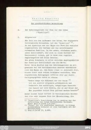 Erstes Kapitel Zur geschichtlichen Entwicklung