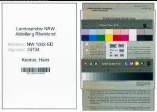 Entnazifizierung Hans Kremer, geb. 03.09.1887 (Lehrer)