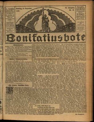 Erste Ausgabe vom Sonntag, den 13. Dezember 1925.