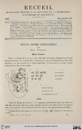 30: Textes divers babyloniens