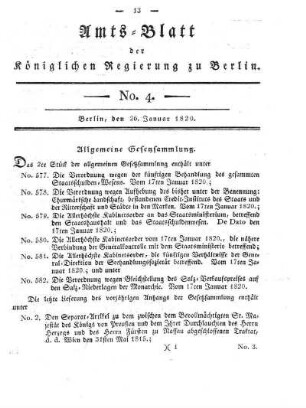 No. 4, 26. Januar 1820
