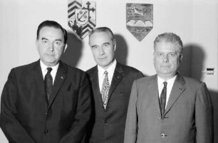 Freiburg: Regierungspräsidium Südbaden; Préfet Escande (Dep. Haut-Rhin), Regierungspräsident Person, Prefet Verdier (Dep. Bas-Rhin)