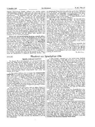 Plauderei zur Sprachpflege (10)