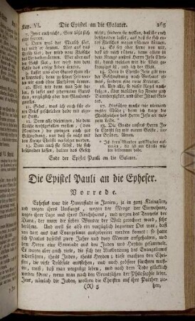 Die Epistel Pauli an die Epheser.