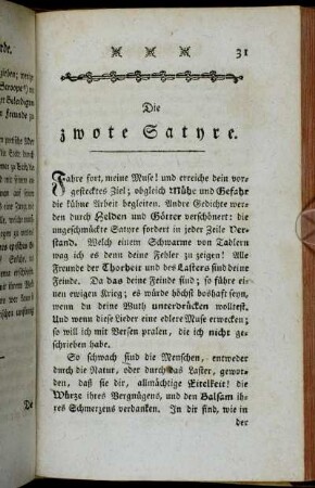 Die zwote Satyre.