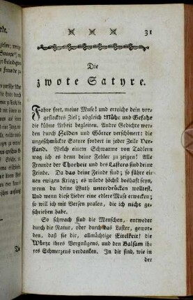 Die zwote Satyre.
