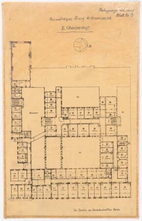 Auswärtiges Amt, Berlin-Mitte: Grundriss 2. Obergeschoss (Belegungszeichnung)