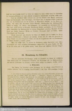 III. Vermehrung der Lehrmittel