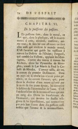 72-83, Chapitre VI. De la puissance des passions.