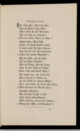 Gesang und Gebet