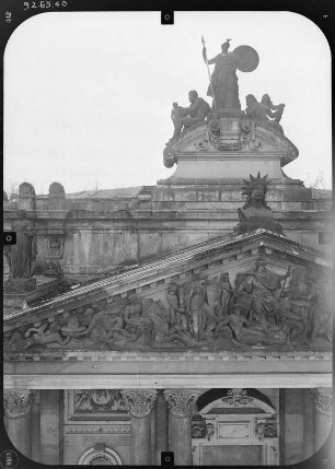 Dresden-Altstadt. Ausstellungsgebäude des Sächsischen Kunstvereins (1886-1893; K. Lipsius). Teilansicht von der Brühlschen Terrasse