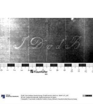 Buchstaben (zweikonturig): IDvdB (kursiv)