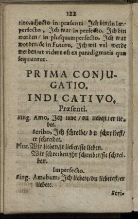 Prima Conjugatio.