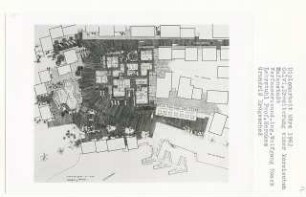 Erweiterung einer korsischen Hafenstadt, Korsika-Calvi (Diplomarbeit bei Bernhard Hermkes): Grundriss Erdgeschoss 1:200