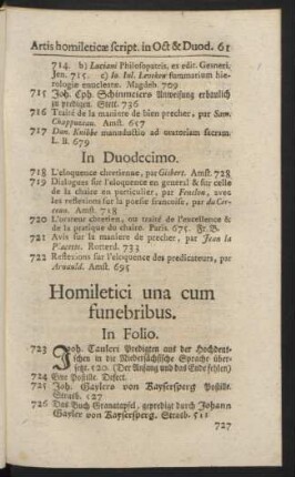 Homiletica una cum funebris