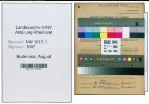 Entnazifizierung August Bodensick , geb. 08.06.1896 (Gaertner)