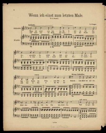 Wenn ich einst zum letzten Male