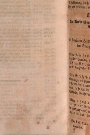 Strafgesetzbuch für das Großherzogthum Baden : nebst d. Einführungsedict