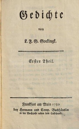 Sämmtliche Gedichte : in drey Theilen, 1
